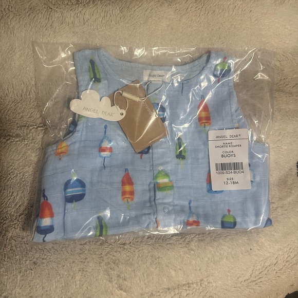 💜$20 FLASH SALE💜 Angel Dear Organic Cotton Shortie Romper 3-6M NWT - Picture 4 of 4